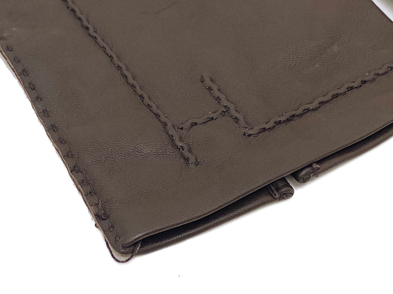 エルメス/メンズ Hステッチ ラムスキン レザーグローブ