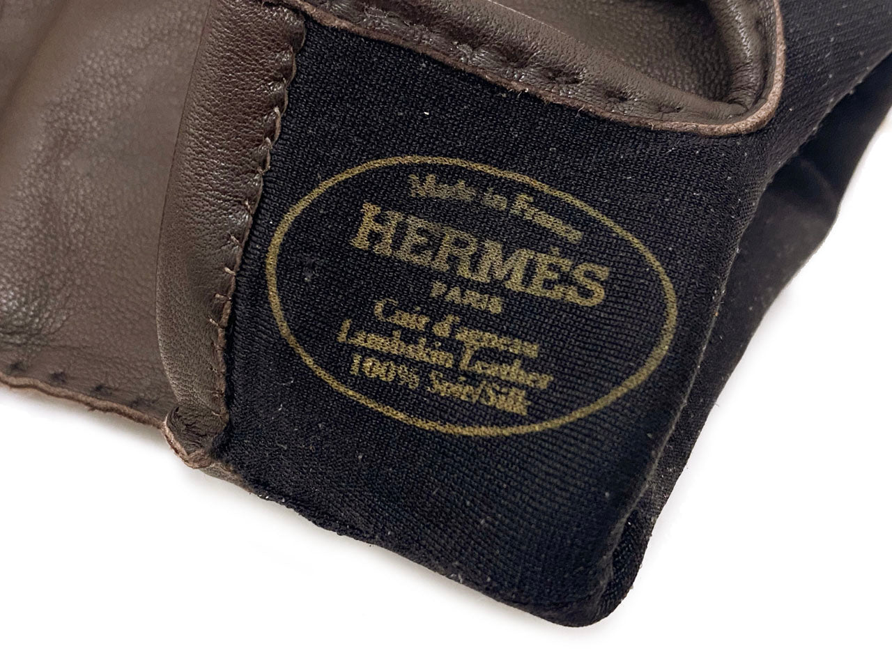 エルメス/メンズ Hステッチ ラムスキン レザーグローブ
