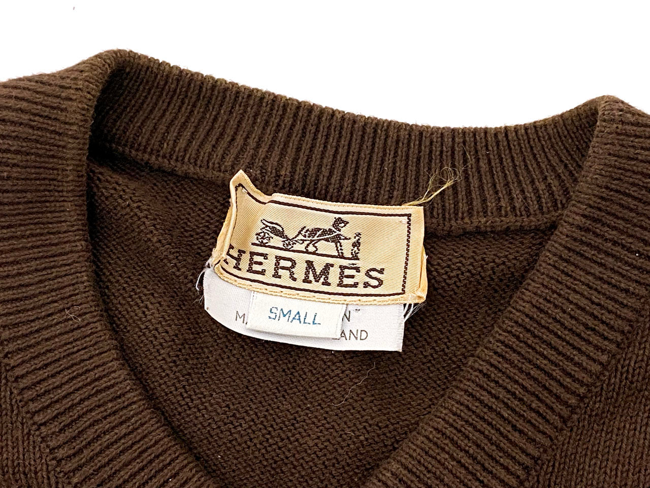 エルメス/Vネックニットセーター