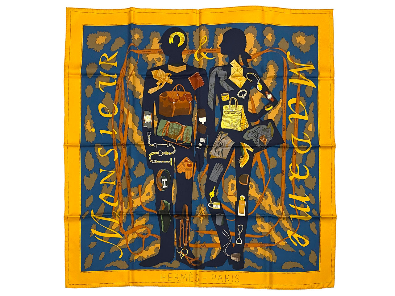 エルメス/カレ90 スカーフ 《Monsieur et Madame II （ムッシュー