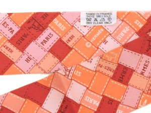 エルメス/ツイリー【ボルデュック チェック】【SALE】