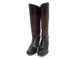 エルメス/バイカラー カーフロングブーツ(ソルド品)【SALE】