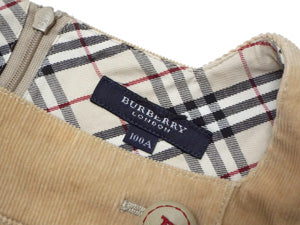 バーバリー ロンドン/キッズ コーデュロイジャンパースカート