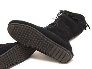 ミネトンカ/編み上げスウェードフリンジブーツ【SALE】