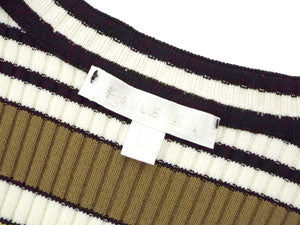 ポール カ/リブ編みボーダーカットソー