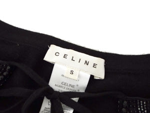 セリーヌ/ビジュー付カシミヤニットトップス【SALE】