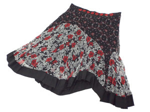 ブルマリン/花柄シフォンスカート