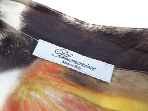 ブルマリン/ビーズ付シルクシフォンワンピース