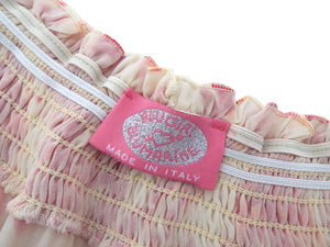 ブルーガール/オフショルダー シルクシフォンワンピース