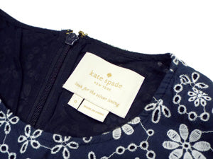 ケイトスペード/フラワーパンチング刺繍ワンピース