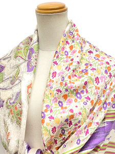 ジムトンプソン/花柄シルクショール