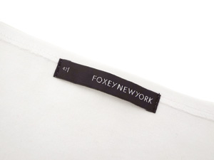 フォクシー FOXEY NEW YORK/パフスリーブリボンTシャツ/白【ブランド