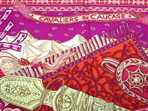 エルメス/カレ90 スカーフ 【Cavaliers du Caucase （コーカサスの騎士 