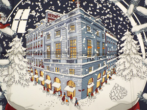 【シルク100%】エルメス スカーフ プチカレ フォーブル24番地のクリスマス着画はお断りいたします