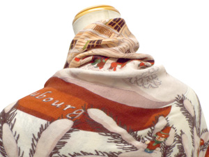 正規品‼︎HERMES エルメス スカーフ プリーツ オレンジ クリスマス 雪