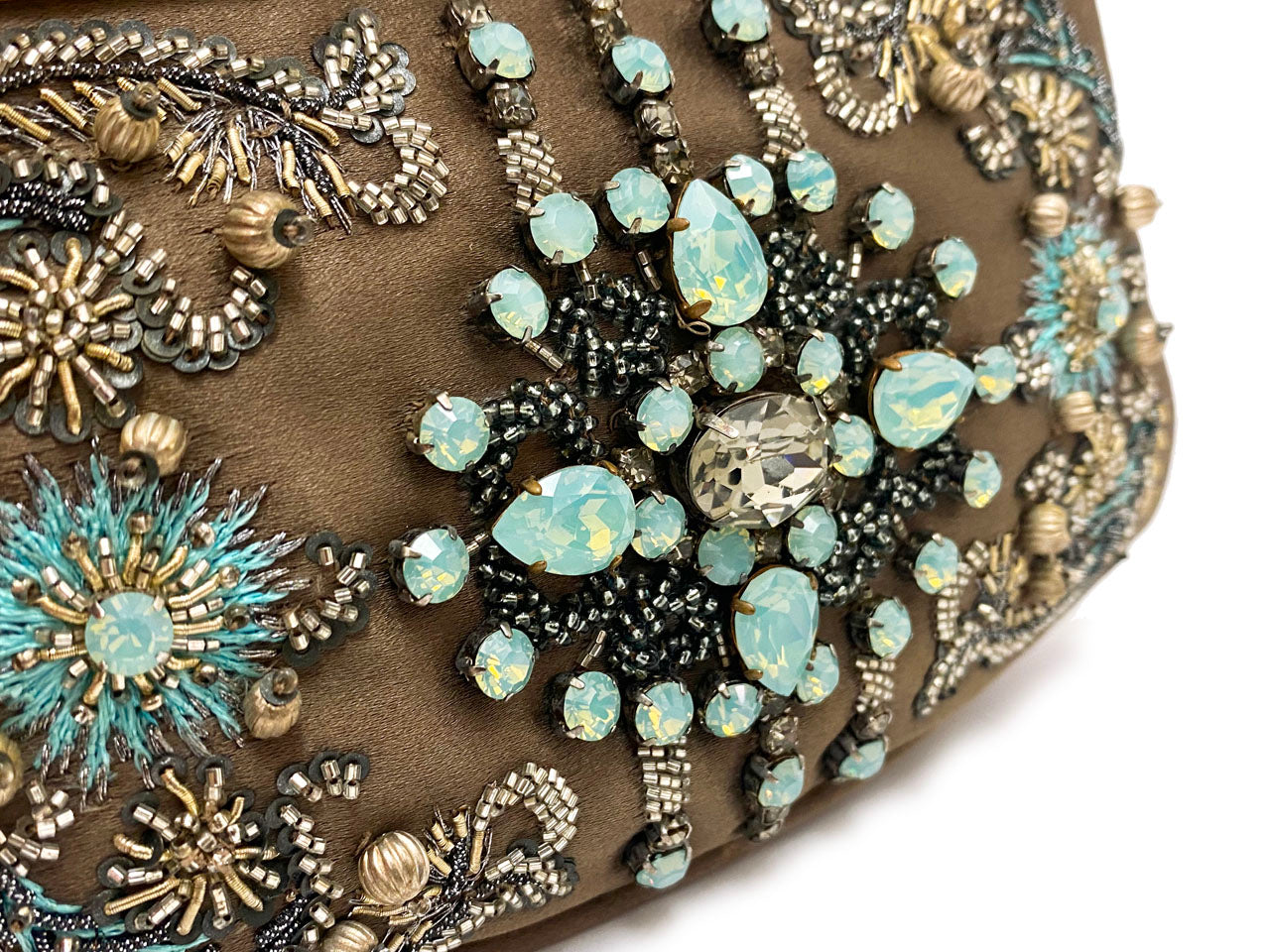 ヴァレンティノ ガラヴァーニ/ビーズ刺繍 がま口ミニバッグ