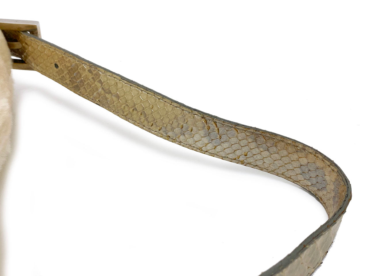 フェンディ/ハンドバッグ マンマバケット ミンク×パイソン