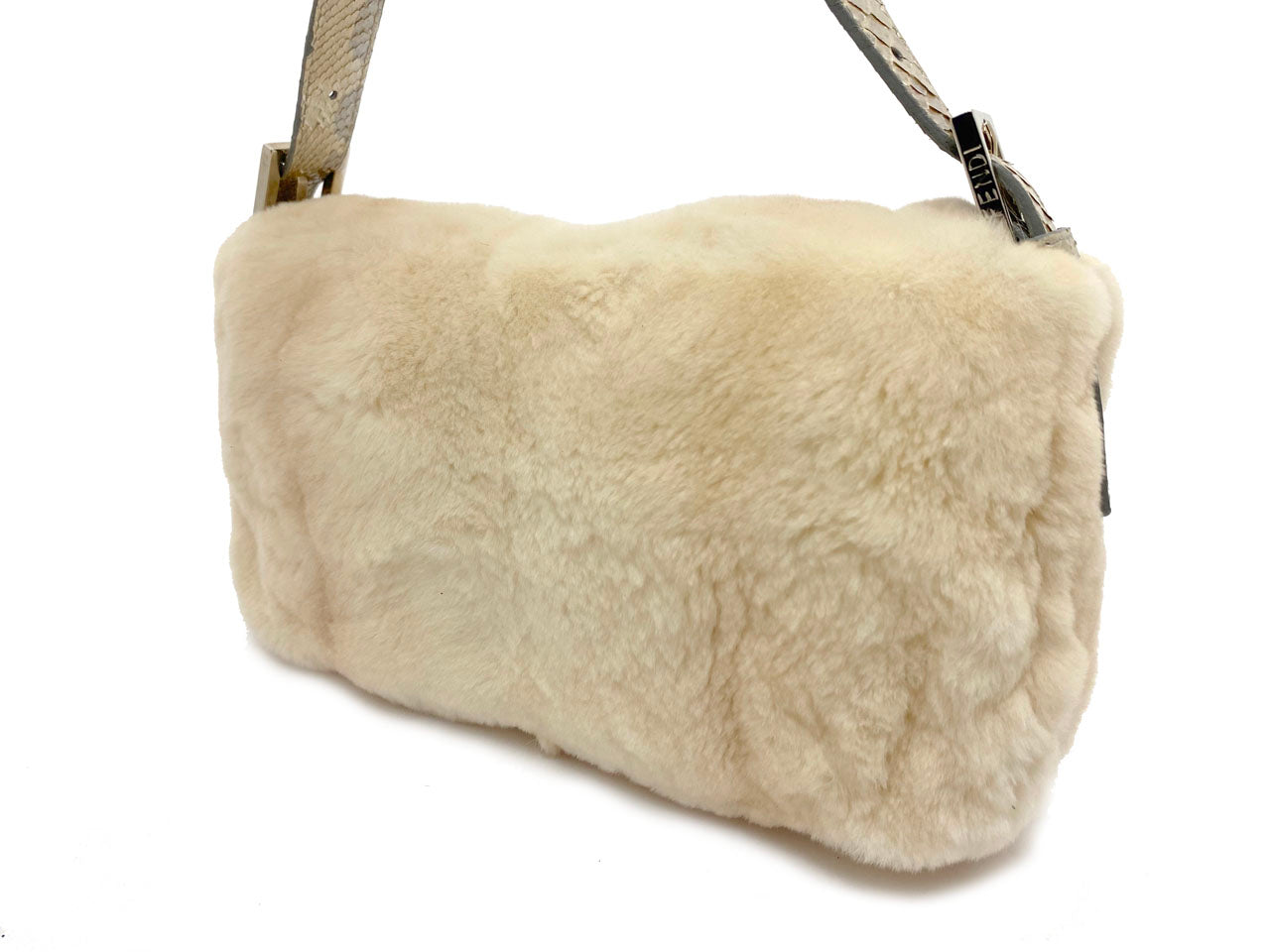 フェンディ/ハンドバッグ マンマバケット ミンク×パイソン