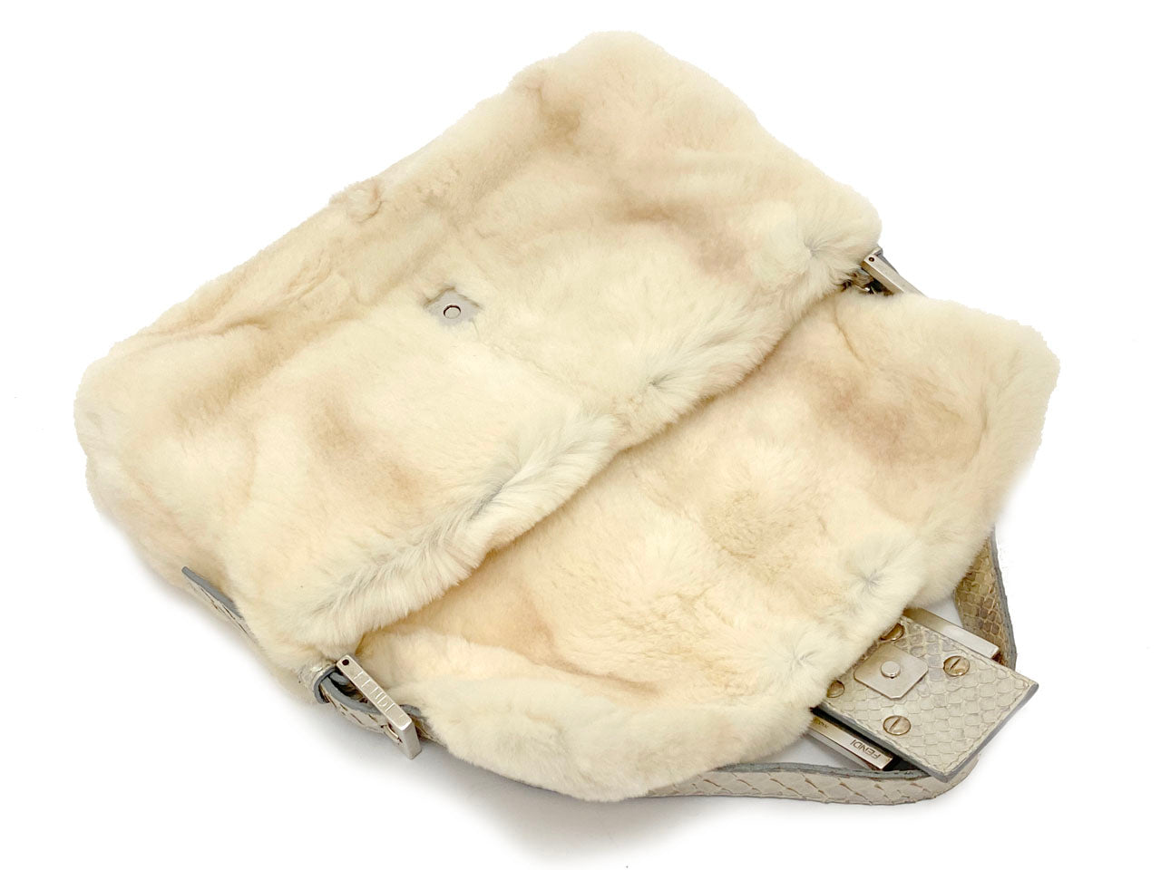 フェンディ/ハンドバッグ マンマバケット ミンク×パイソン