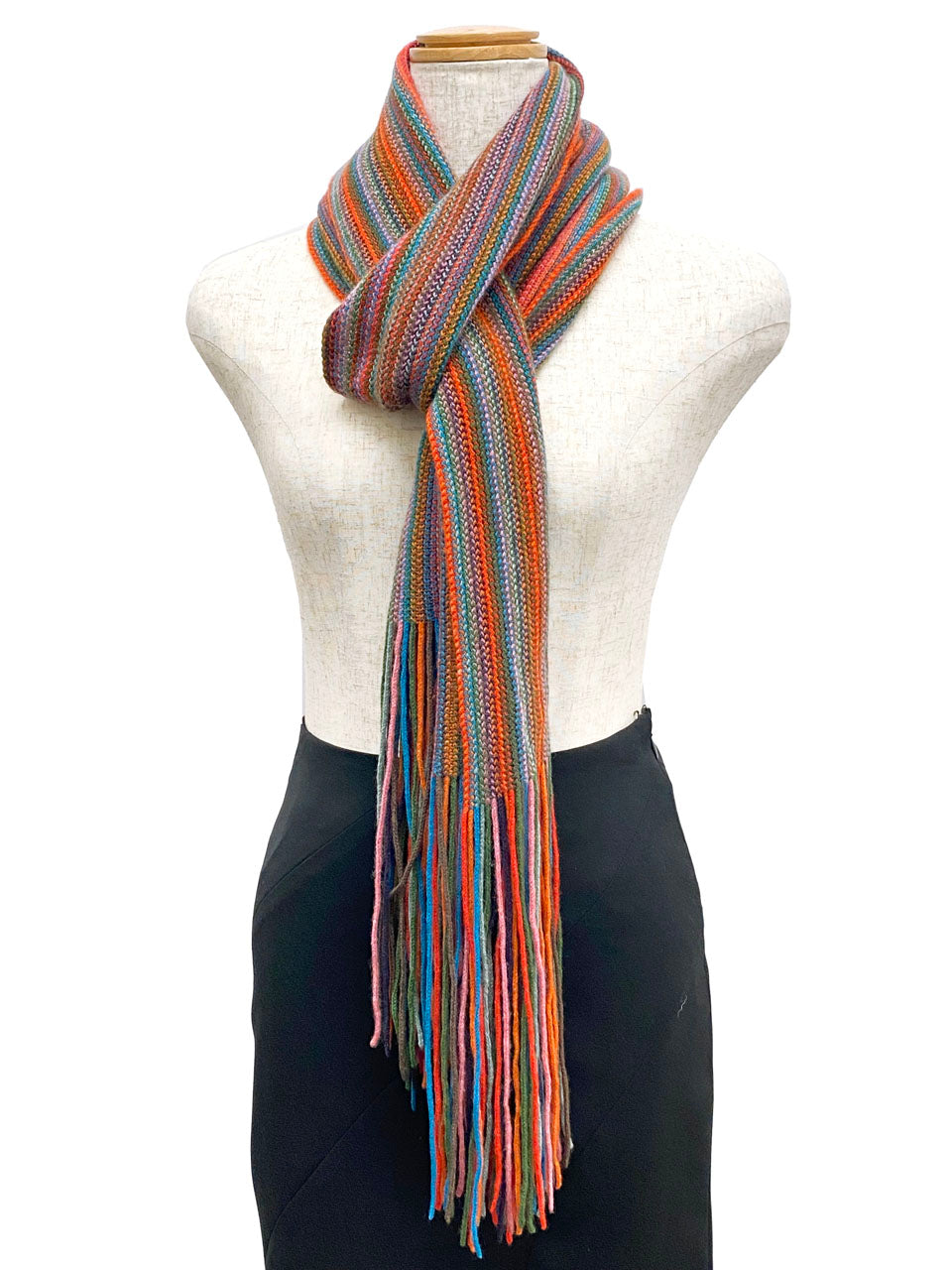 オールドイングランド/カシミヤフリンジマフラー