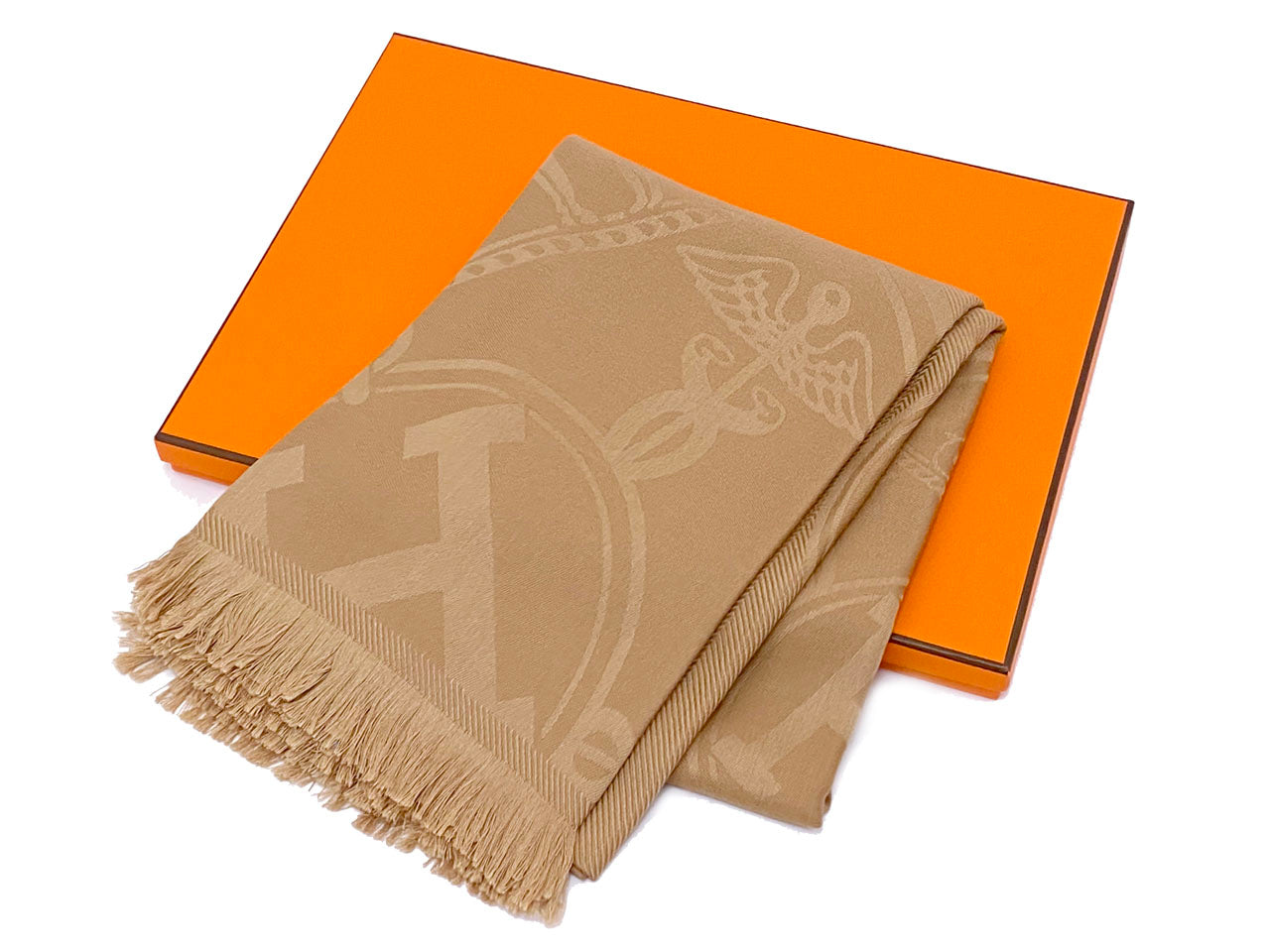 【正規品・美品】エルメス カシミヤ×シルク ニューリブリス ストール　即日配送 エルメス/カシミヤ＆シルク ストール 《New Libris（ニュー・リブリス