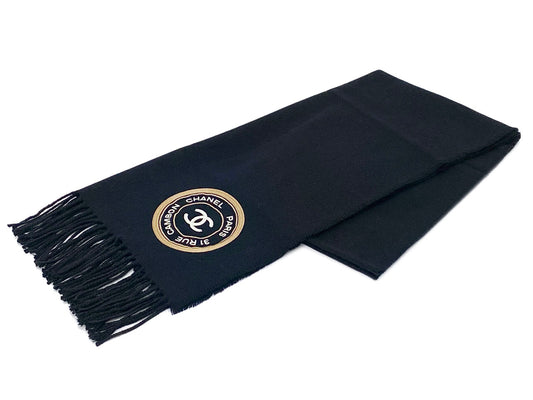 シャネル/ウールカシミヤ フリンジマフラー