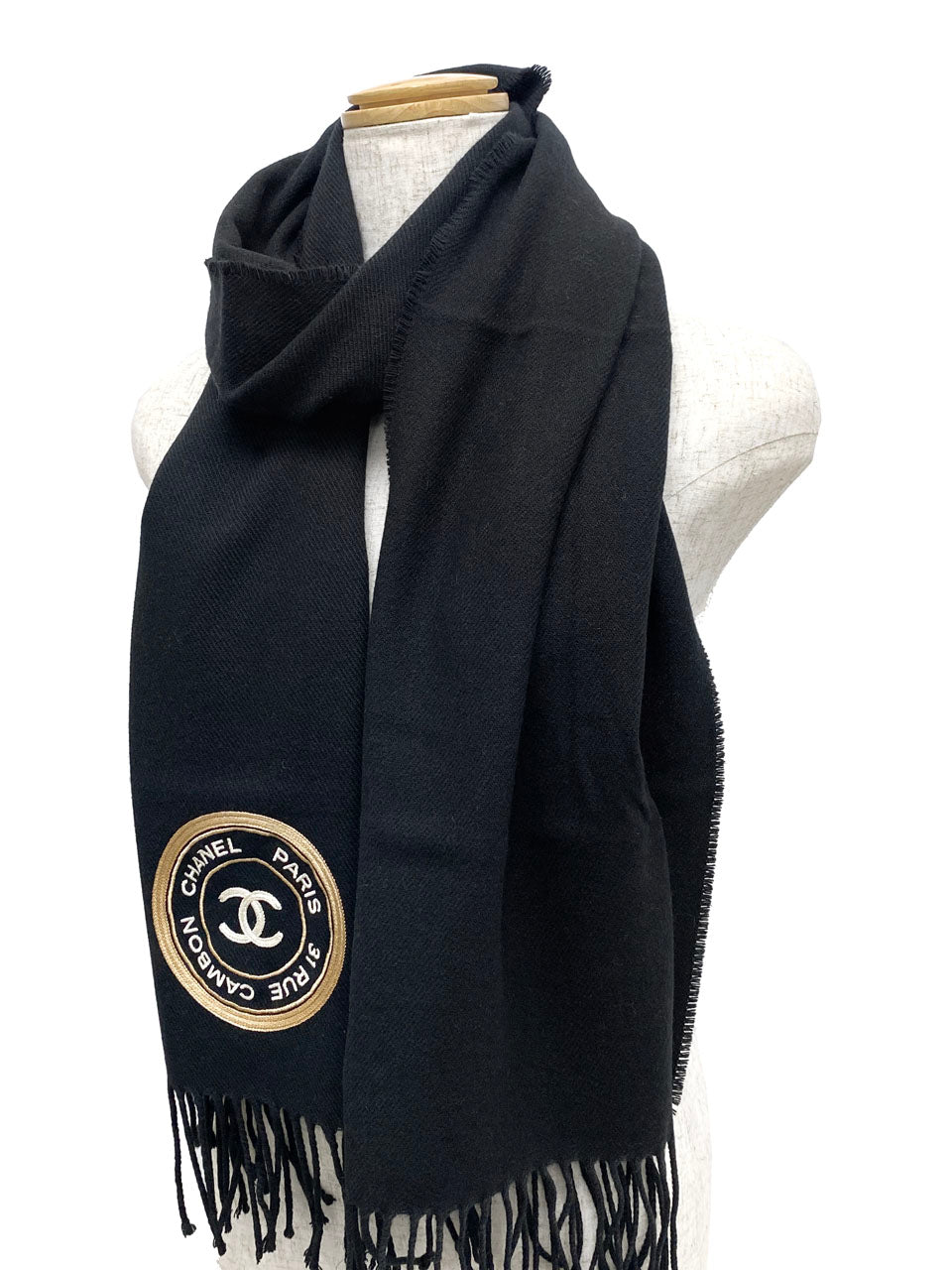 シャネル/ウールカシミヤ フリンジマフラー – セレブブランド