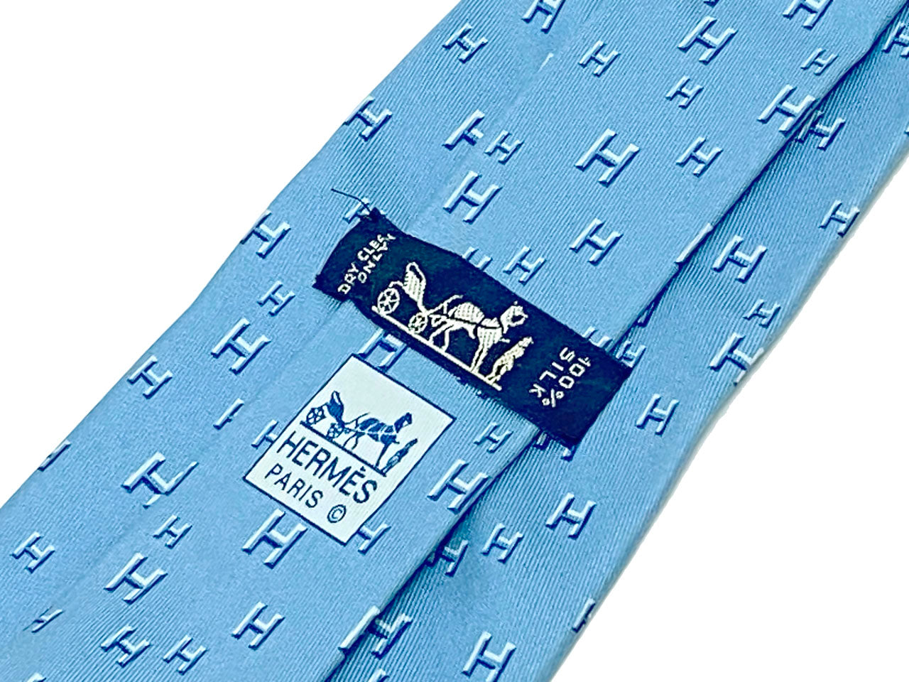 エルメス/メンズ プリント ネクタイ 【H柄】