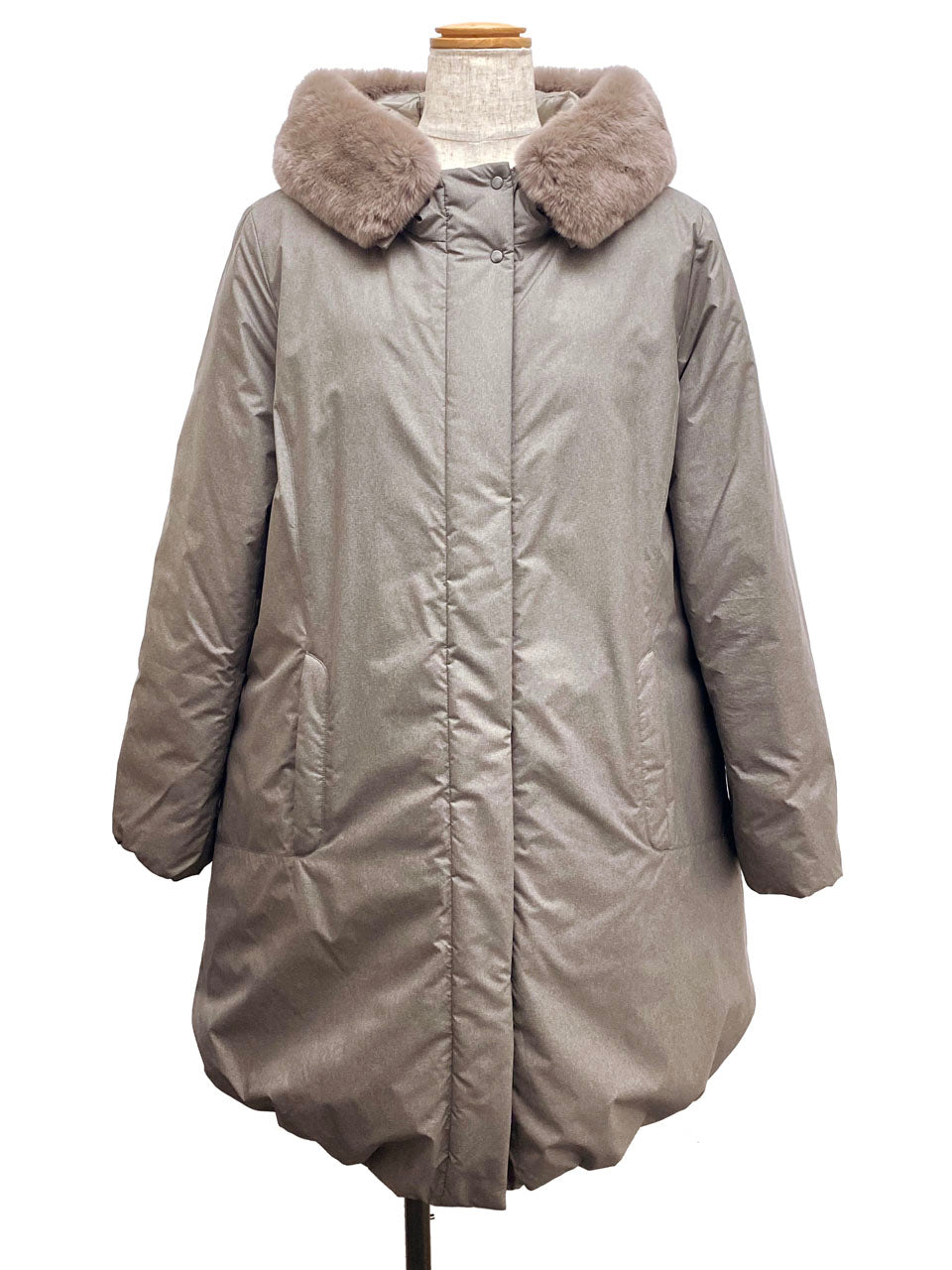 レリアン ホワイトレーベル/ファーフード ダウンコート