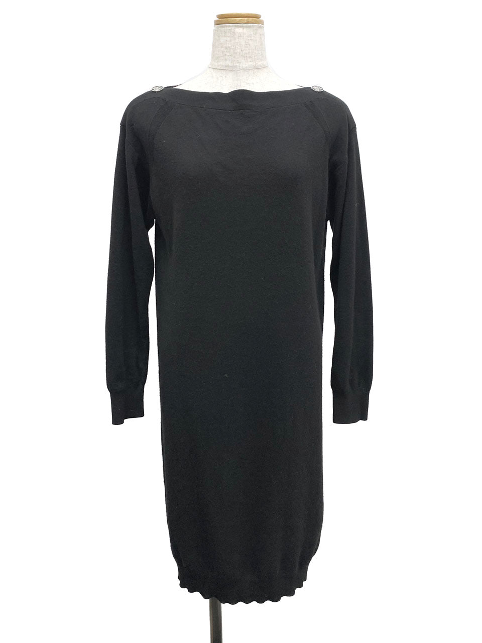 エルメス/エクスリブリスボタン ニットワンピース