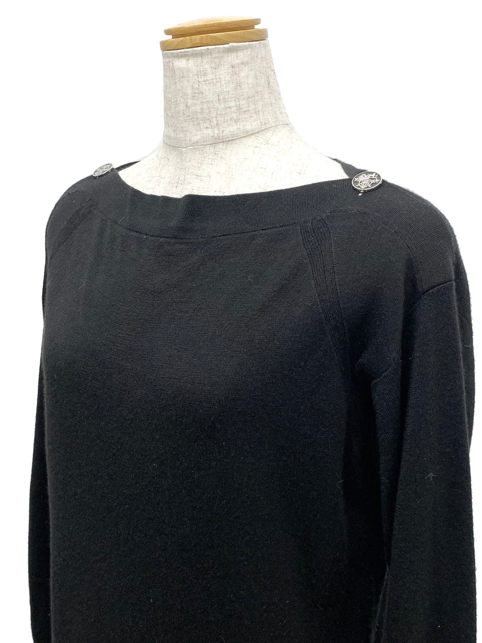 エルメス/エクスリブリスボタン ニットワンピース