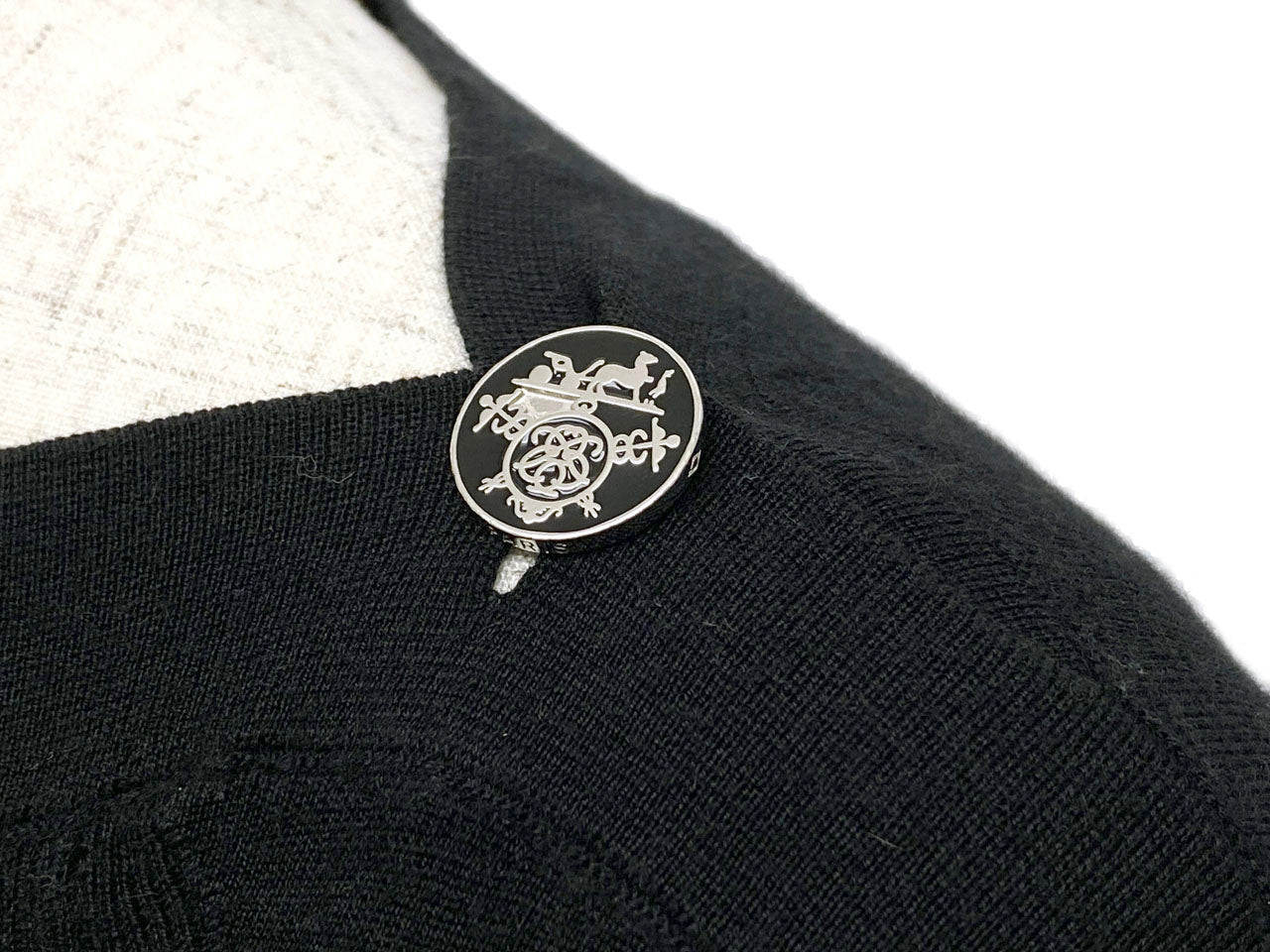 エルメス/エクスリブリスボタン ニットワンピース