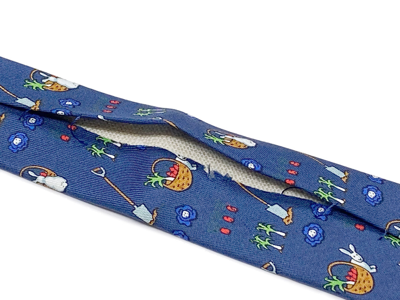 エルメス/メンズ プリント ネクタイ 【ラビット柄】