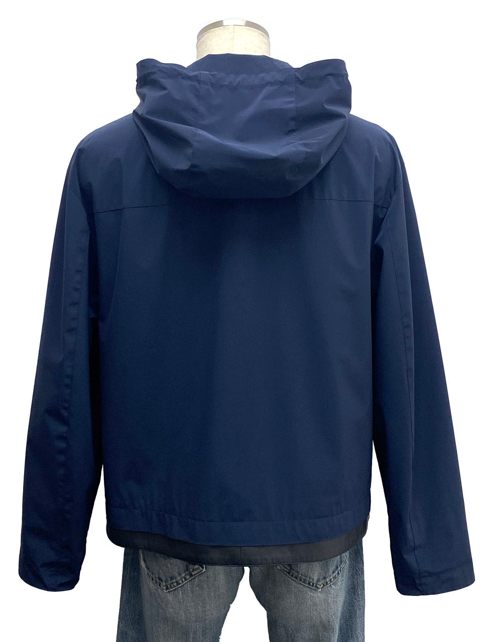 エルメス/メンズ レザーポケット フード付きナイロンジャケット