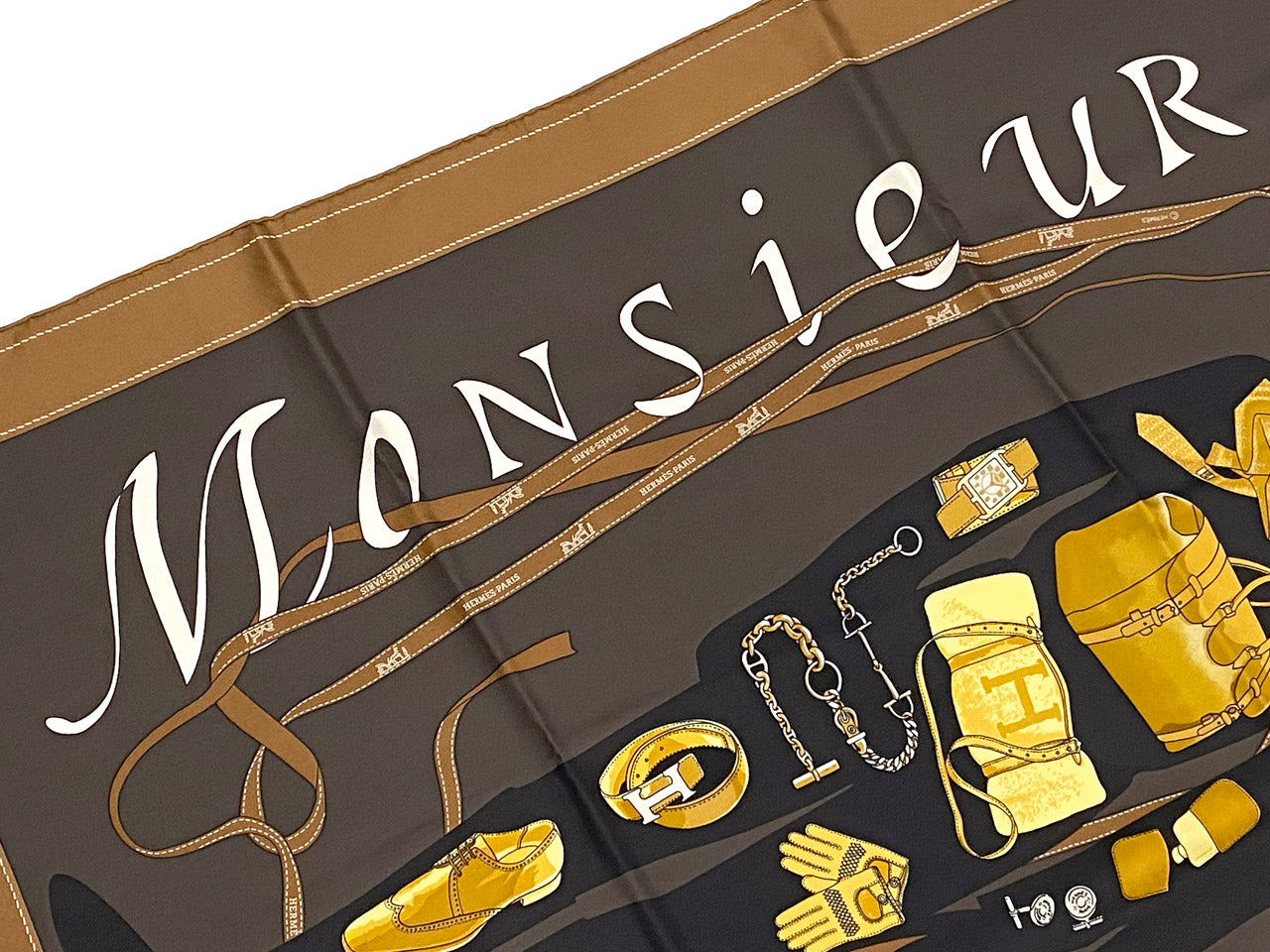 エルメス/カレ90 スカーフ 《Monsieur et Madame （ムッシュー＆マダム）》 VIP限定