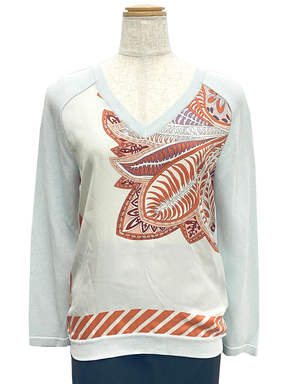 エルメス/長袖 ツイルレーヌセーター