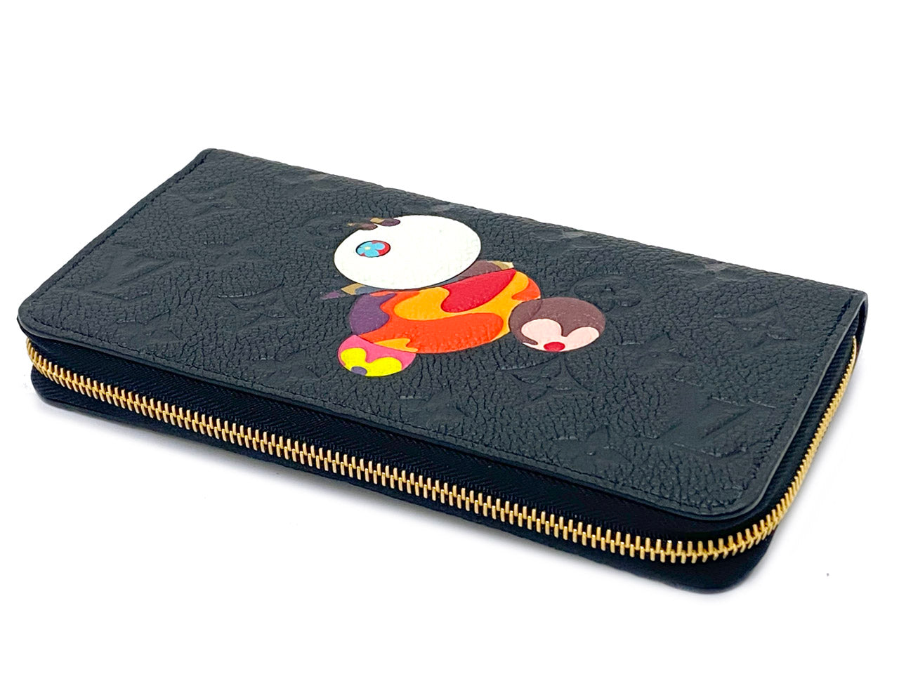 ルイヴィトン/村上隆コラボ 《LV × TM ジッピー・ウォレット パンダ》 M14160 日本限定 長財布 モノグラムアンプラントレザー