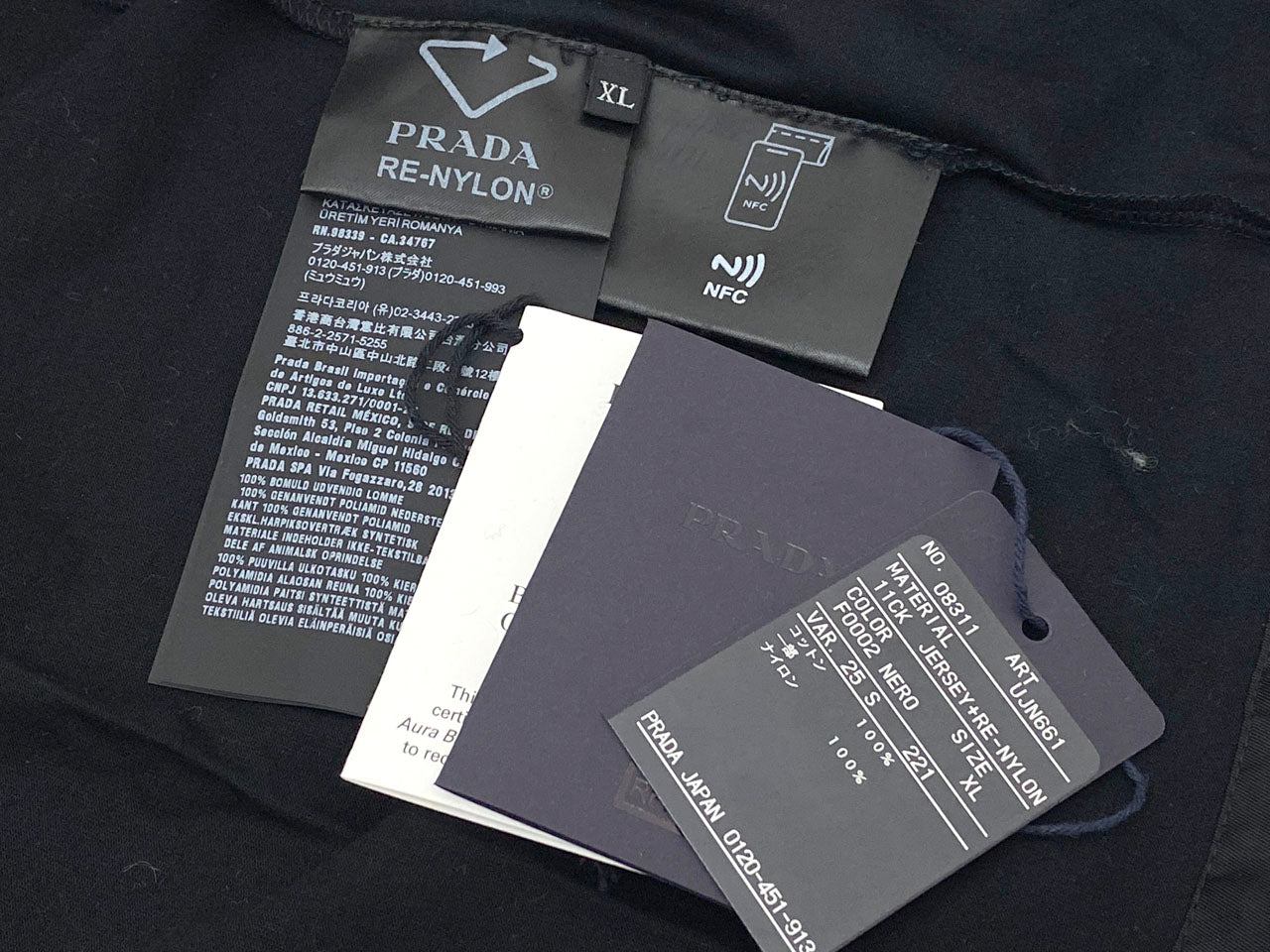 プラダ/メンズ Re-Nylon xジャージー Tシャツ
