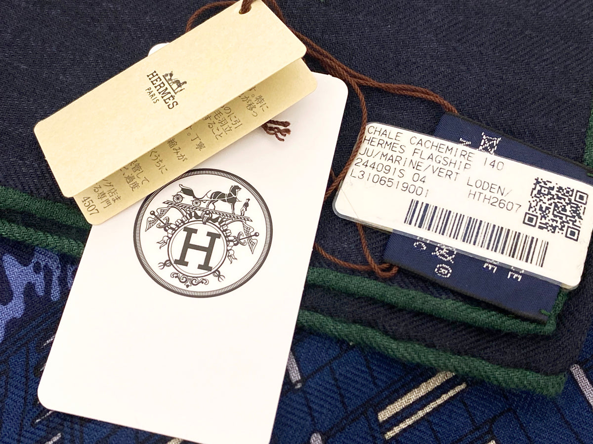 エルメス/カレ140 カレジェアン カシミヤ＆シルクショール 《Hermes Flagship（エルメス・フラッグシップ）》